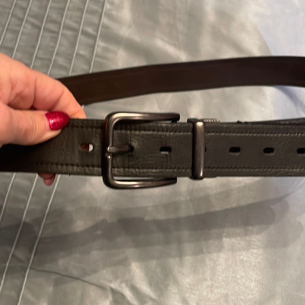 Men’s leather belt black